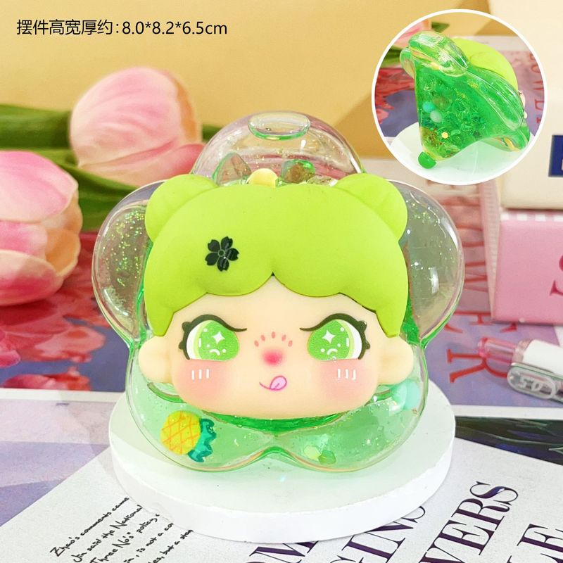 花びらガールアクリル小さなクリエイティブかわいい漫画の装飾品トレンディなガーリーハート寝室の小さなギフトデスクトップ装飾|undefined