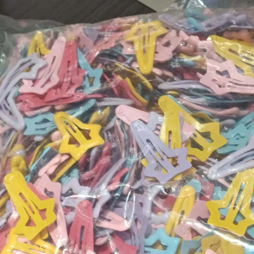 Lindo juego de pinzas para el cabello con flequillo, pinzas para el lado de la frente, pinzas para el cabello rotas laterales, clips pequeños para niñas, clips bb de aceite que gotea image 27