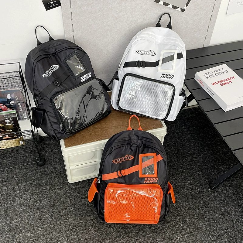 Емкий рюкзак через плечо, прозрачный школьный рюкзак, для учеников