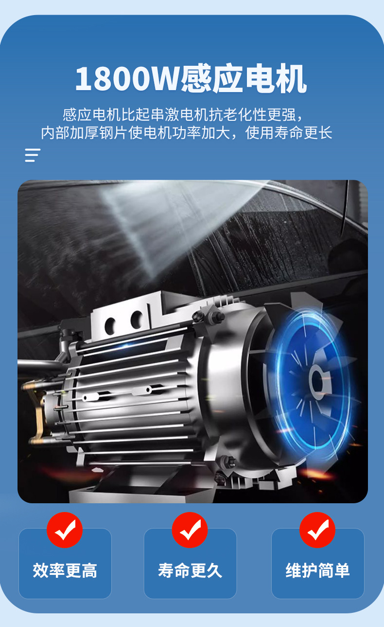 Green Power Household Car Washer, Tiger Power Iron Armor Household Cleaning Machine, High-Pressure Car Washer, Small Household Cleaning Machine