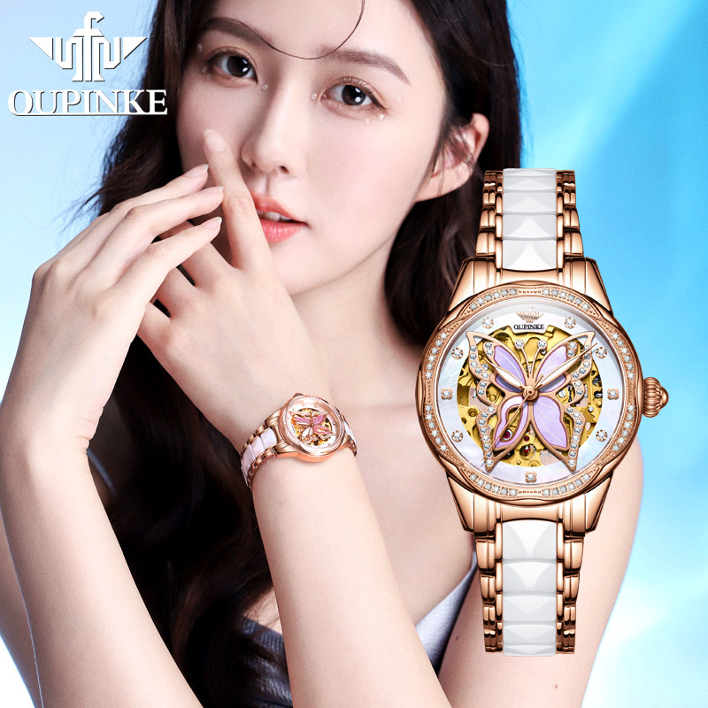 A generation of European Pinke brand watches automatic mechanical watches fashion niche ladies watches trembles women's watches tide