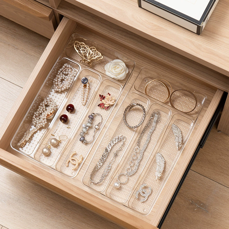 Бытовой Простой пластиковый ящик для хранения ящиков DIY коробка для организации всякой всячины высокая прозрачная коробка для организации посуды из ПЭТ канцелярские принадлежности