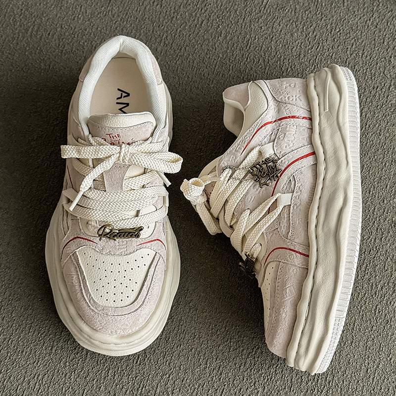 Невидимые белые туфли, увеличивающие внутреннюю высоту на 7 см, модные нишевые туфли, одинаковый стиль для мужчин и женщин, модные повседневные спортивные кроссовки.