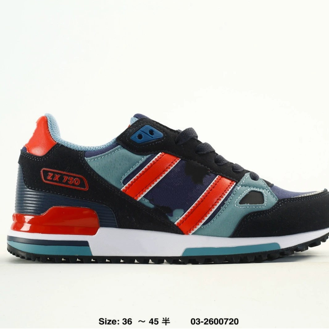Модели ZX 750: тканевые двухслойные бархатные кроссовки на повседневную носку, дышащие, с низким профилем, кроссовки-слегка-пользовательские по коду 9274
