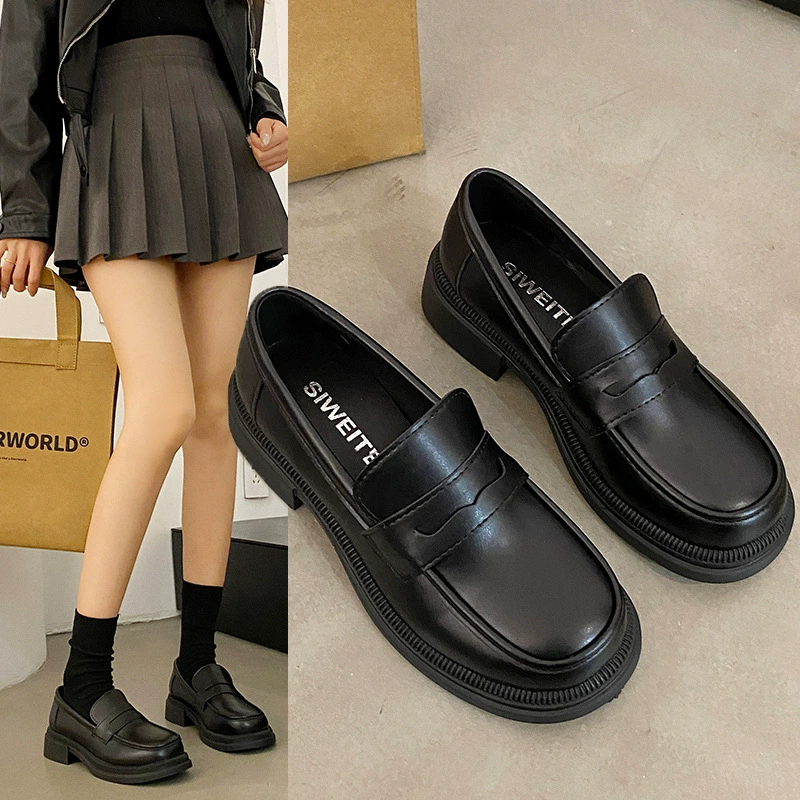 Размер 35–42, женская обувь большого размера, маленькие кожаные туфли в японском стиле, женские лоферы в британском стиле, ретро-лоферы на одну ногу, униформа jk