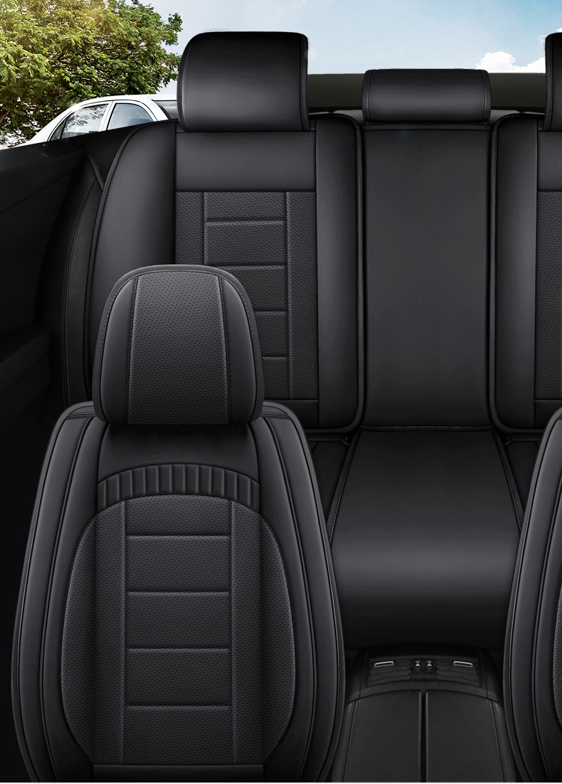 2025 New All-Inclusive Full-Leather Car Seat Cover Ladder Full-Leather Car Seat Cushion for All Seasons Amazon Wholesale