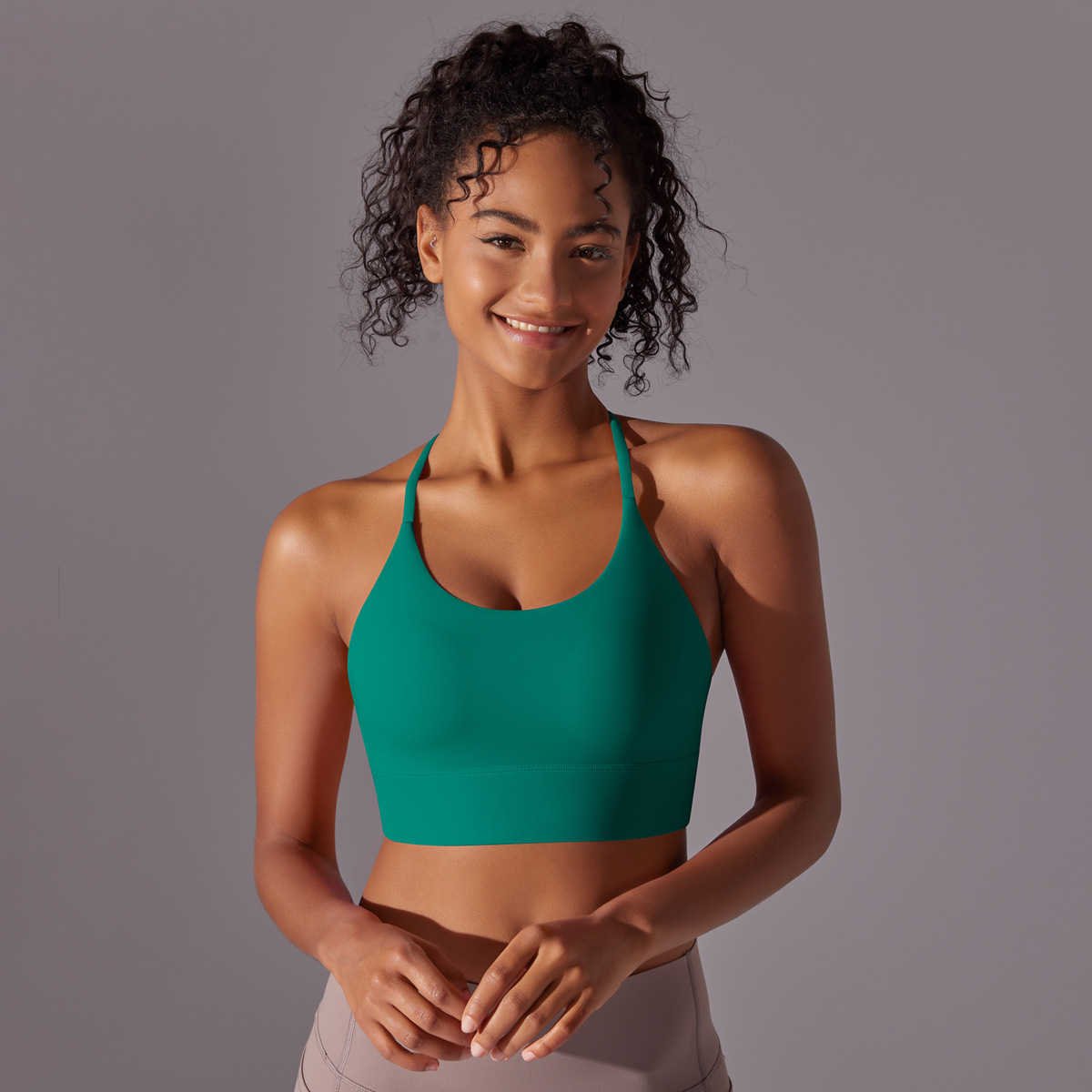 140g Weight Sleeveless Sleeve Length Nylon Fabric Type Short Top Length Halter Crisscross Tank Tops Type Fitness, Yoga, Sports Occasion Halter Neck Neckline Solid Color Pattern Sports Style Sports Solid Color Nylon Halter Neck Active Tops Halter Crisscross Tank 51