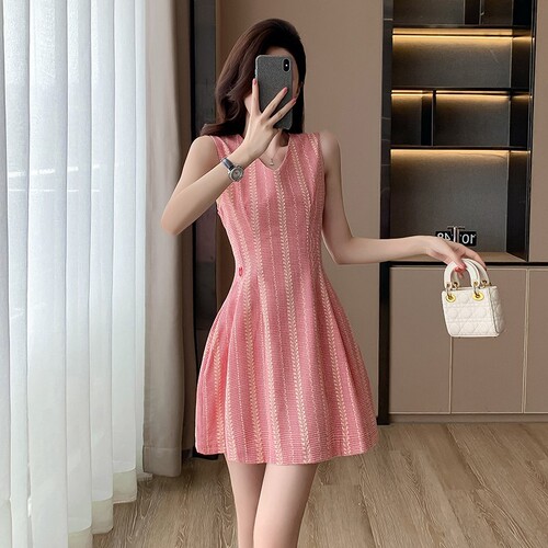 Mini Sleeveless Backless Dress for Kids Summer 2025 Tea Party French Pear Shape Body Shaping Short Skirt