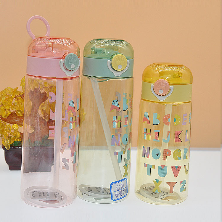 Estudiante paja taza de agua niñas verano plástico portátil lindo niños rebote cubierta fresca Internet celebridad paja taza