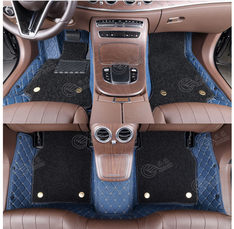Cross-Border Double-Layer Silk Loop Full-Coverage Leather Floor Mats, Car Floor Mats Direct from the Source Factory, Dropshipping Available
