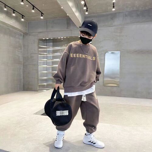 Boys' Spring Sports Suit  New Children's Clothing Spring and Autumn Style for Middle and Large Children to Hit the Street Spring Handsome Boy Trend