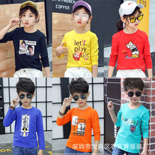 秋冬新款2025爆款地摊货源中小童长袖T恤打底衫外贸童装尾货批发