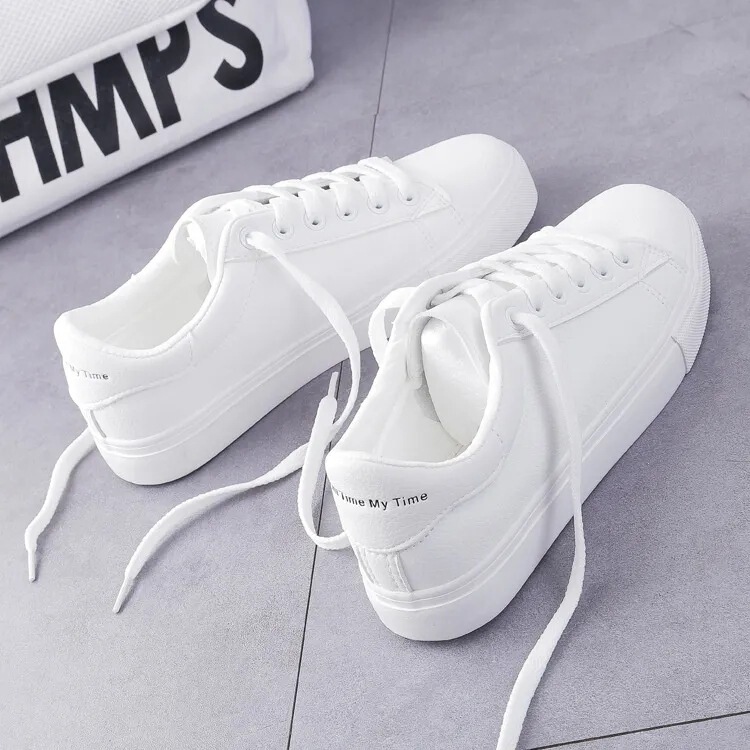 White Shoes Women's 2021 Spring and Autumn New Women's Shoes Student Flat Trendy Shoes All-match Spring and Autumn Sports Casual Sneakers