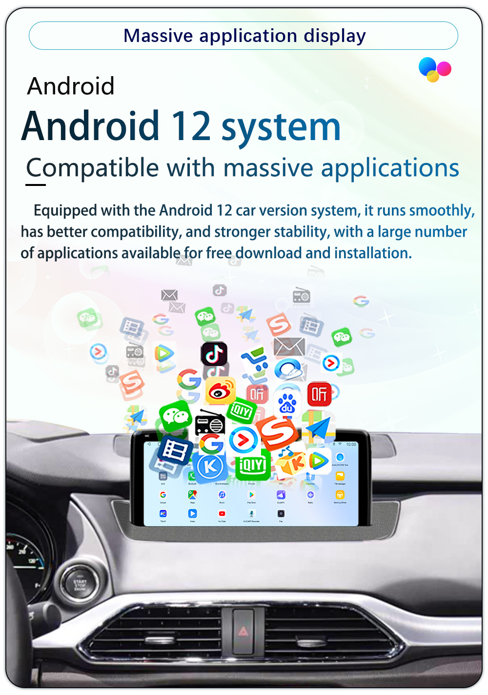 Suitable for 16-21 Models 10.25inch Mazda Cx-9 Dual-System Modified Central Control 8-Core Android Large-Screen Navigator
