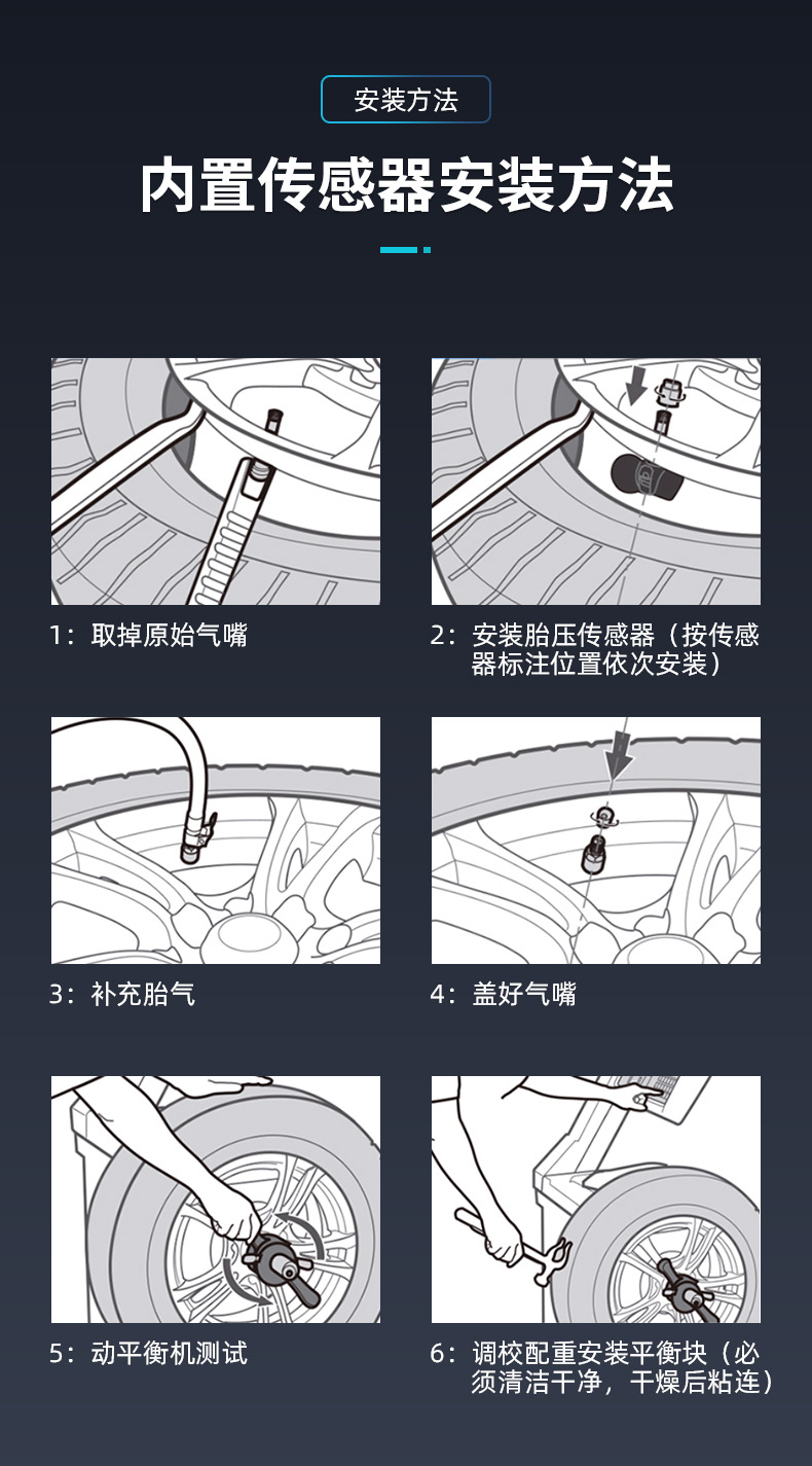 Cross-border car universal TPMS Android navigation dedicated USB tire pressure detector car external tire pressure monitor