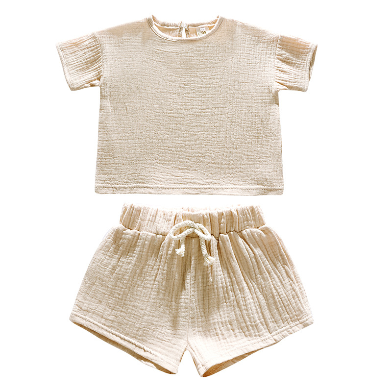 160g Weight Kids Clothing Sets Children's Clothing Type Short Sleeve Sleeve Length Cotton Fabric Type Pant Co-ord Set Sets Type 2 Pieces Set Quantity Home, Daily Occasion Round Neck Neckline Regular Fit Fit Type Solid Color Pattern Summer Season Girl'S, Boy'S Gender Simple Style, Classic Style Style Simple Style Classic Style Solid Color Cotton Girls Clothing Sets 18