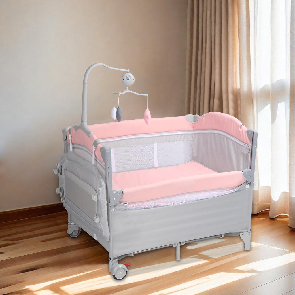 Ventas transfronterizas calientes multifuncional cuna portátil plegable cama de juegos móviles pañales mesa cesta bebé cama bebé