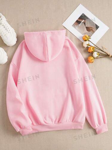 SHEIN Zip Up Drawstring Thermal Lined Hoodie (EU Size)