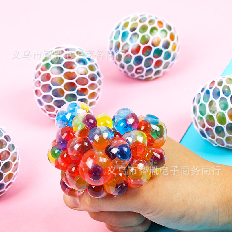 Color bead ball with net 1