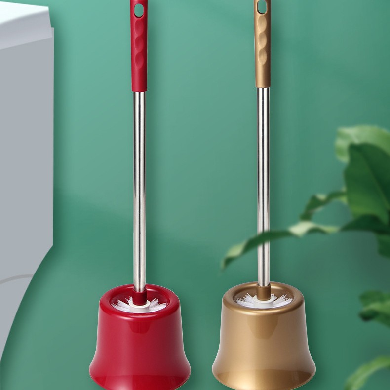 Cepillo de limpieza de inodoro de varilla de acero inoxidable alargado Cepillo de limpieza de inodoro montado en la pared Cepillo de artefacto de limpieza de inodoro de lavado doméstico sin callejones sin salida