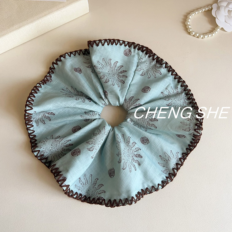 复古波澜大肠发圈女海滩度假风高级氛围感扎头发头绳百搭时尚发饰|undefined