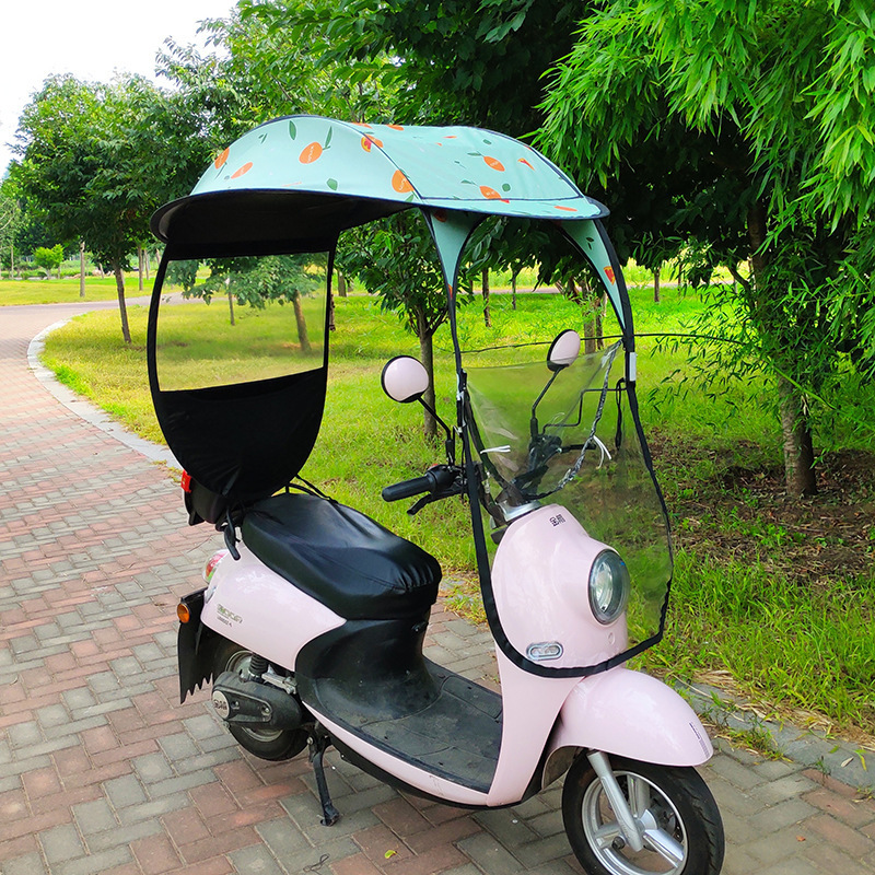 小型の電気自動車の雨の棚の蓬の電動の自転車の日焼け止めの雨よけのカバーの電気自動車の厚い車の棚の日除けの傘|undefined