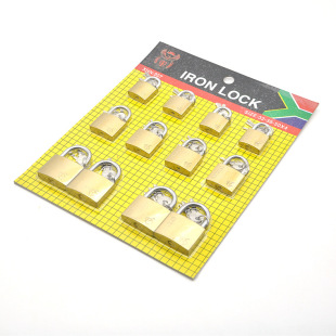 genuine goods imitation copper padlock suit universal lock 50mm concentric lock combination old-fashioned door lock single lock 12-piece set