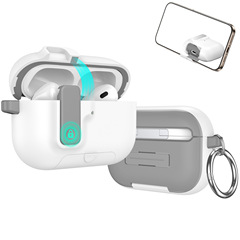跨境适用苹果Airpods Pro3无线蓝牙耳机壳Airpods4锁扣支架保护壳