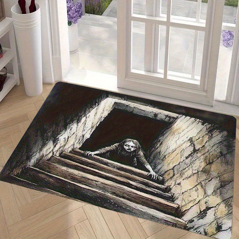 Transfronterizo temu diatomaceas barro absorción alfombra de suelo decoración de Halloween puerta de entrada alfombra de suelo anti-sucio y anti-desgaste alfombra de pies