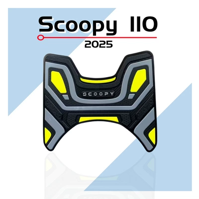 Scoopy 110 fi 2025 model: Electric vehicle foot mat - grayish-yellow