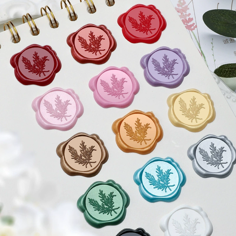 Present picture of plant wax label, rosemary multi-color fire paint seal sticker, envelope seal fire paint sticker, can be E18