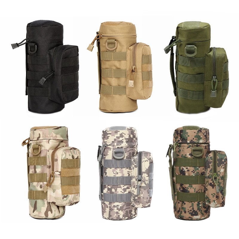 Bolsa Táctica para Botella de Agua para Senderismo al Aire Libre, Modelo 095, Accesorio para Sistema Molle, Bolsa de Cintura para Botella de Agua, sin Correa para el Hombro