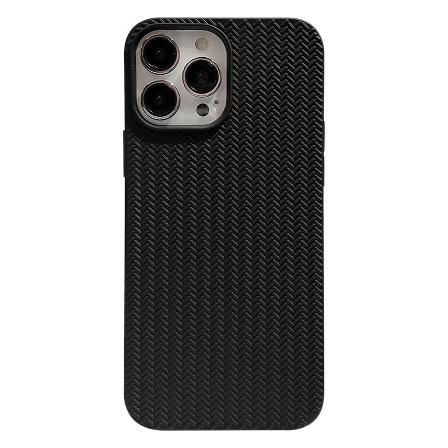casual y elegante 15 adecuado para funda de teléfono móvil Apple iphone16 16pro max tejido 14 patrón de punto X color puro 13