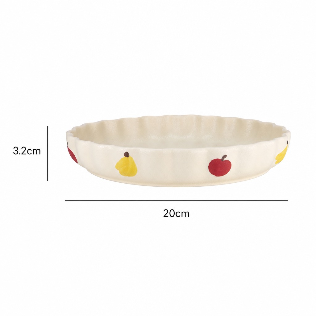 Frosted [underglaze color]-8-inch lace plate