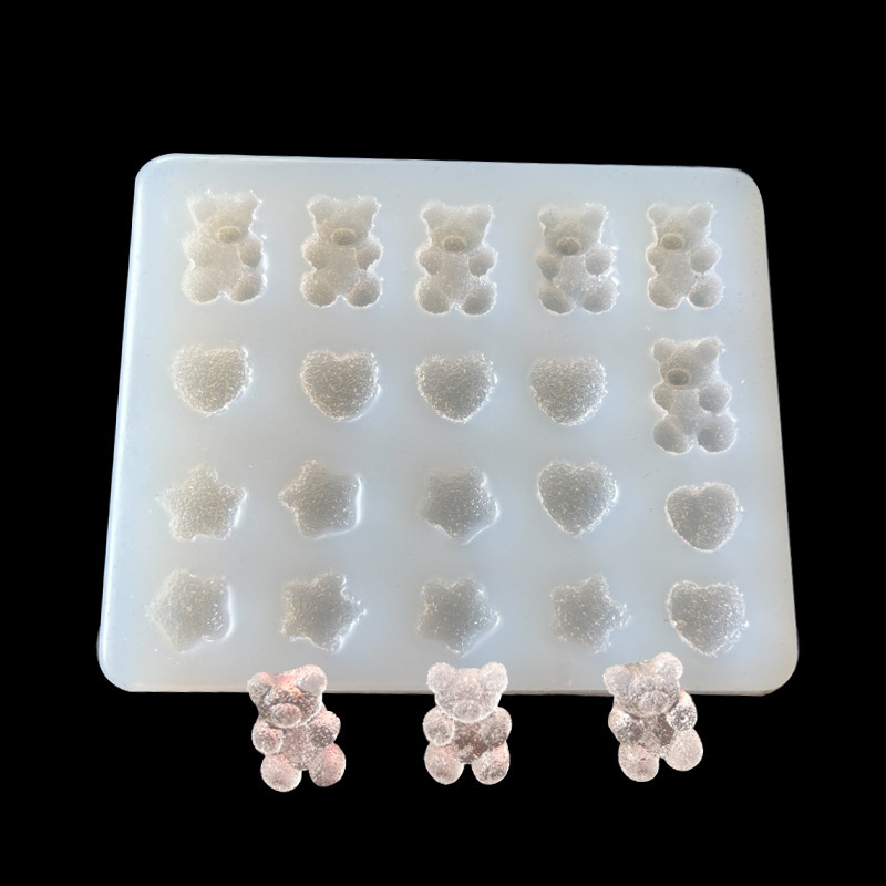 Hecho a mano epoxi azúcar molde de uñas oso amor gato garra azúcar alimentos y jugar arcilla aromaterapia vela molde de silicona