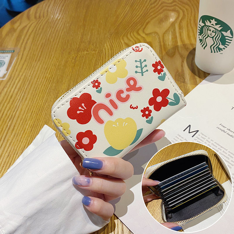 Titular de la tarjeta anti-desmagnetizante tarjeta bancaria linda de las mujeres tarjeta de crédito estudiante monedero multi-funcional multi-Tarjeta titular de la tarjeta de alta gama
