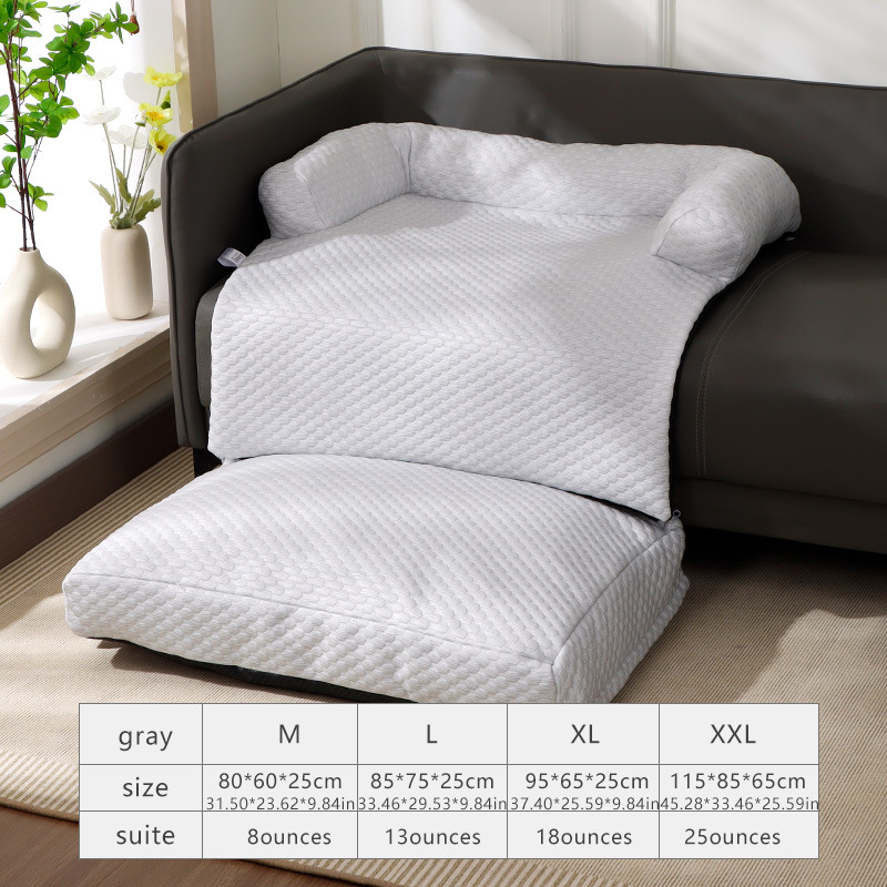 Gran nido para gatos, sofá para gatos fresco en verano, cojín para gatos de seda helada, cojín para perros desmontable, cama para perros, cama para gatos, suministros para mascotas