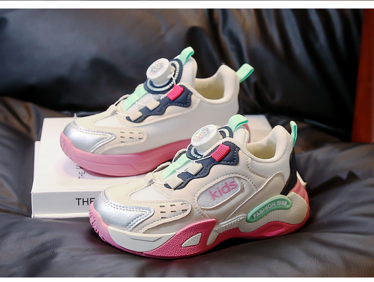 Sneakers chunky per bambini basket impermeabili in pelle_voghion.com