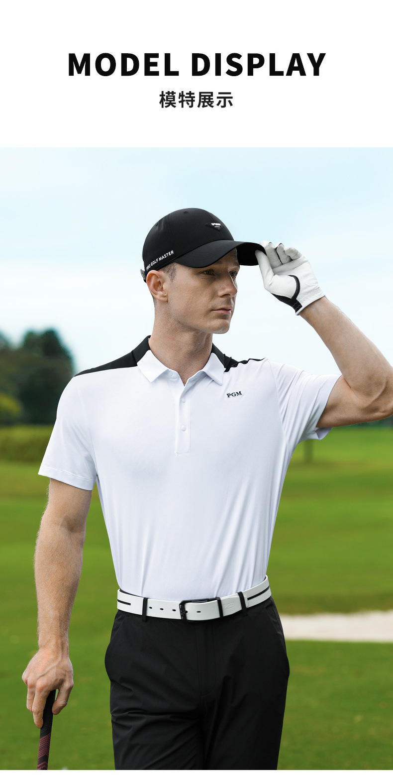 Áo polo golf nam tay ngắn PGM thoáng khí, nhanh khô hút ẩm — KUZ182-Quần Xanh pha lê Băng, YF679-Áo màu xanh nhạt (lỗ thông hơi sau lưng), YF679-Áo đen (lỗ thông hơi sau), KUZ182-Quần Đen chi tiết 14