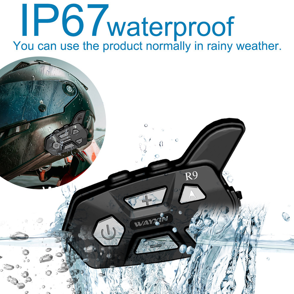 Motorcycle Helmet Bluetooth Intercom Wayxin R9 Bluetooth Headset Helmet Headset Motorcycle Headset