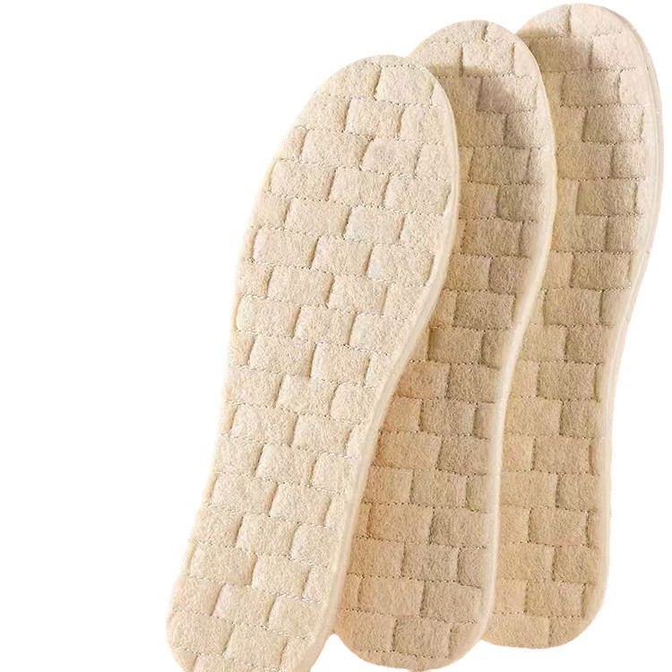 lana invierno ultra suave antiolor látex cálido grueso y veludo alto elástico amortiguamiento zapatos casuales plantillas de hombres y mujeres corte al por mayor