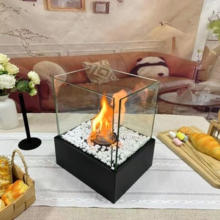 Desktop Alcohol Fireplace Indoor Flame Viewing Stove Portable Real Fire Fire Pit Outdoor Fire Pit Heating Modern Decorative Fireplace