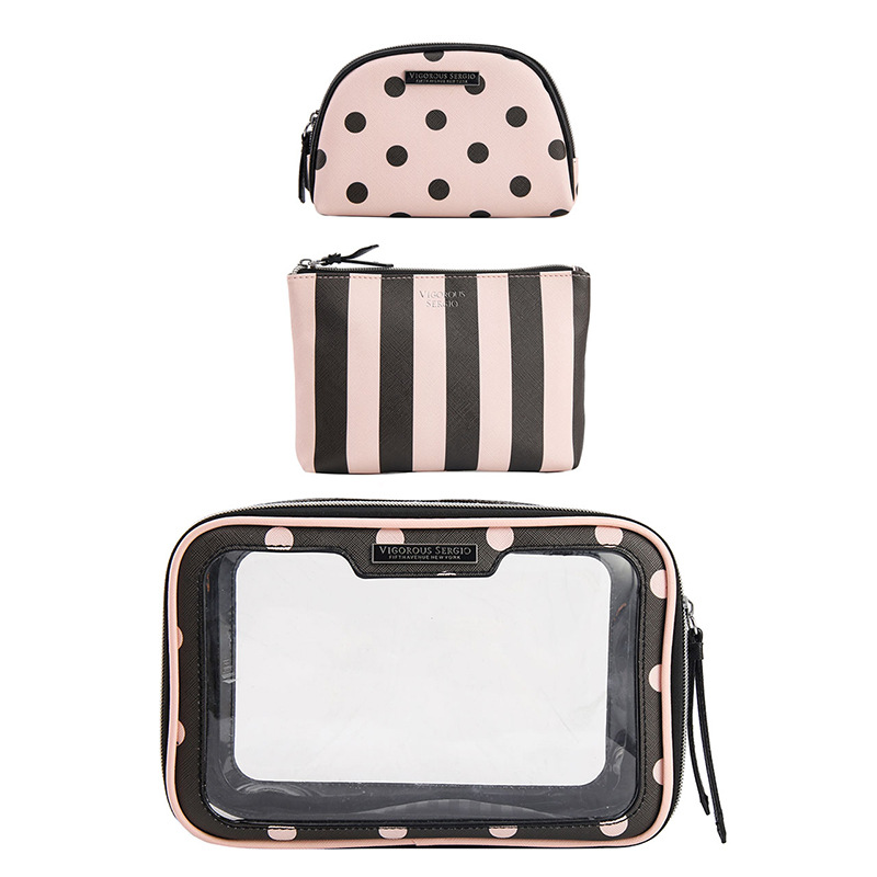 Conjunto de tres piezas-puntos rosa