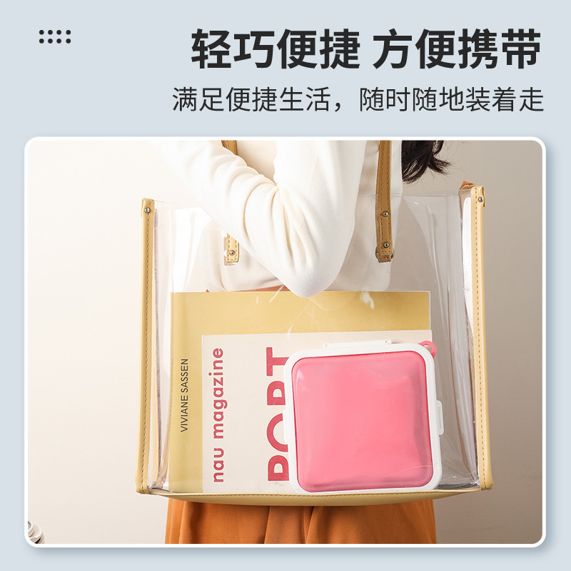 サラリーマンや学生向けのサンドイッチパン保存箱、シリコン製のポータブルテイクアウト弁当箱、加熱可能で密封可能|undefined