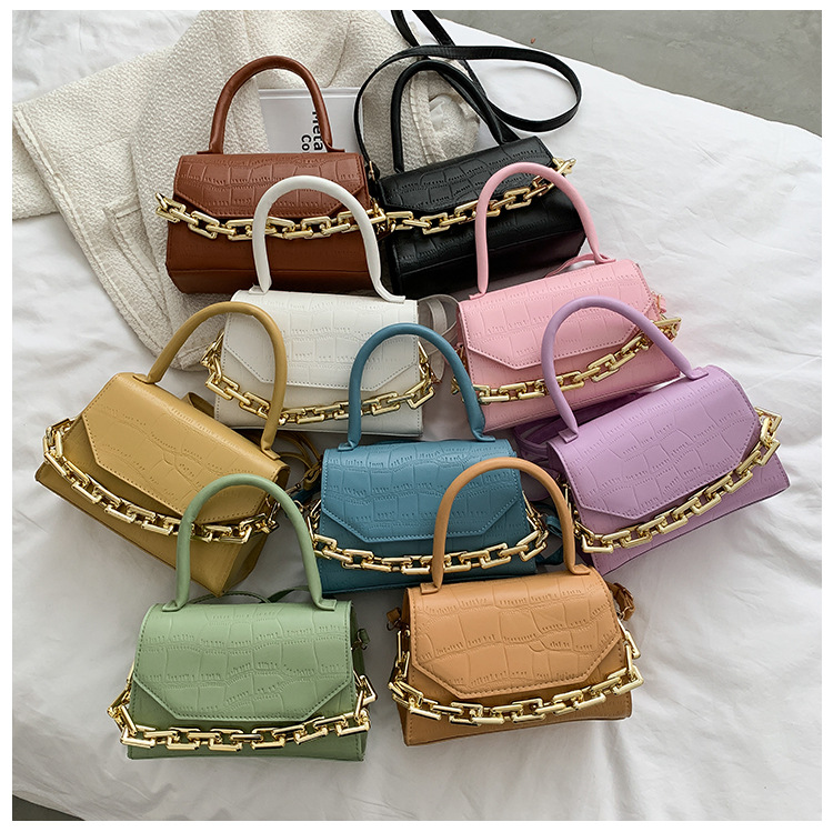 New Bags Women's 2021 Autumn And Winter Fashion Alligator Print Handbag European And American Simple Multi-color Shoulder Messenger Bag Fashion display picture 4