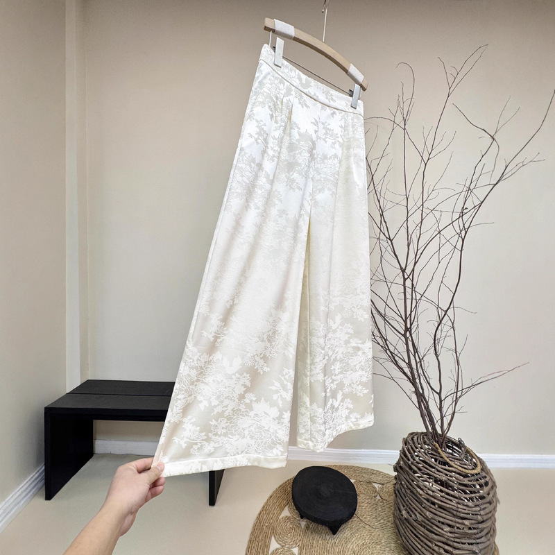 New Chinese-Style Jacquard Fleece-Lined Casual Straight-Leg Pants 2025 Winter New Model with Elastic Waist Simple Versatile Long Pants New Chinese-Style Jacquard Fleece-Lined Casual Straight-Leg Pants 2025 Winter New Model with Elastic Waist Simple Versatile Long Pants
