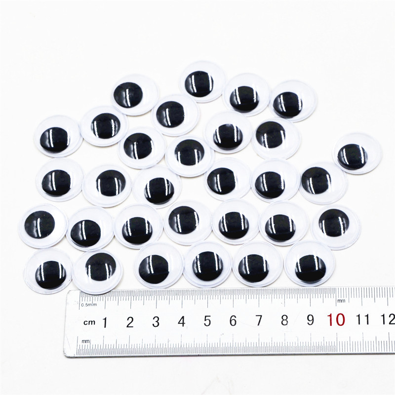 Venta directa de fábrica actividad de la banda de ojos adhesivo al por mayor DIY accesorios de juguete negro y blanco color pestañas animal bead pegatinas