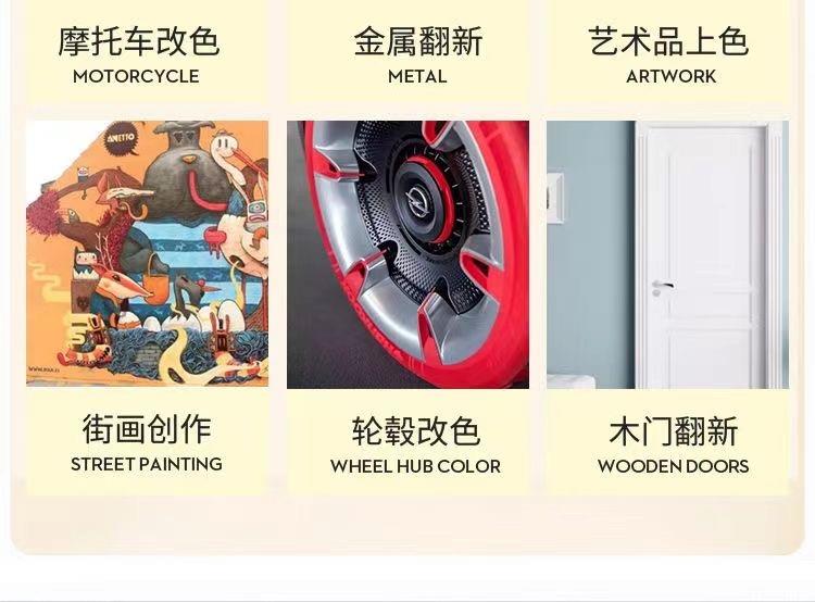 Red automatic spray paint, deep red, bright red, transparent red, Jetta red, glitter metallic anti-rust paint for car color change