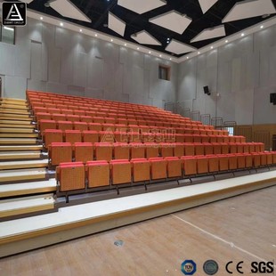 Electric Retractable Bleachers Rear-Mounted Seats Event Bleachers Conference Room Audience Seats