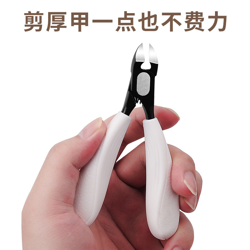 Tip de cuchillo de uñas inclinado, ranura de uñas alargada, pedicura única, pinza de cuchillo de uñas, tijeras de piel muerta de uñas inflamatorias